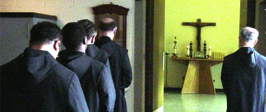 The monks of St. Paul's Abbey gathered together