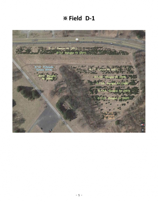 Detailed field map of the tree farm St. Paul's Abbey