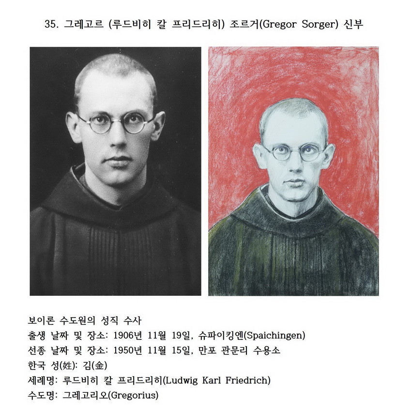 덕원의 순교자 35 : 그레고르 (루드비히 칼 프리드리히) 조르거(Gregor Sorger) 신부